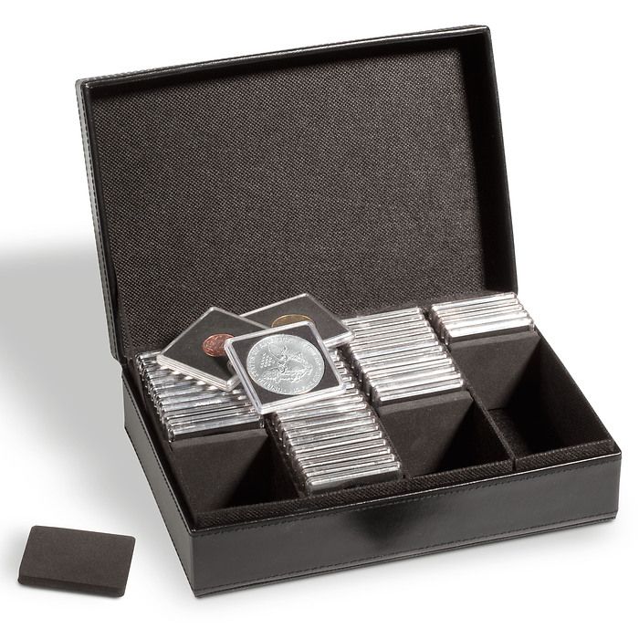 Leuchtturm PRESIDIO QUADRUM100 myntlåda för 100 QUADRUM myntkapslar