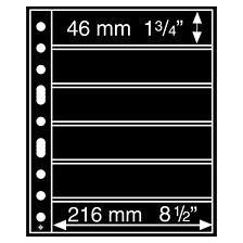 Närbild av Leuchtturm GRANDE insticksblad med skyddande plastfickor